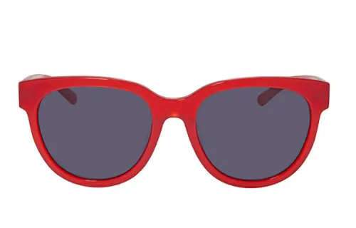 Balenciaga Acetate Irregular Shape Sunglasses Women's Red