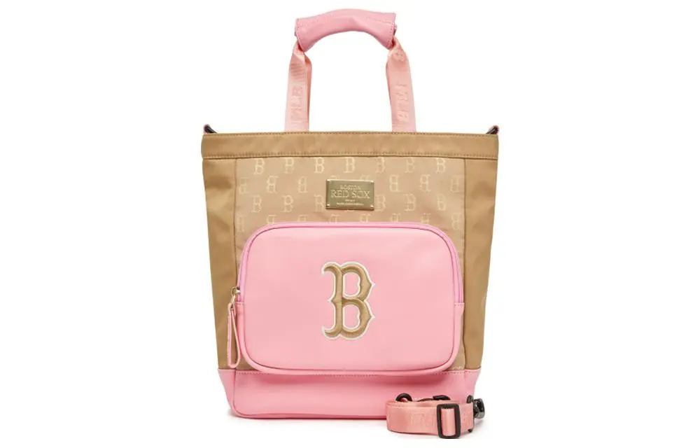 MLB Polyester Tote Bag, Shopping Bag, Crossbody Bag, One Shoulder Handbag Regular Women's Beige
