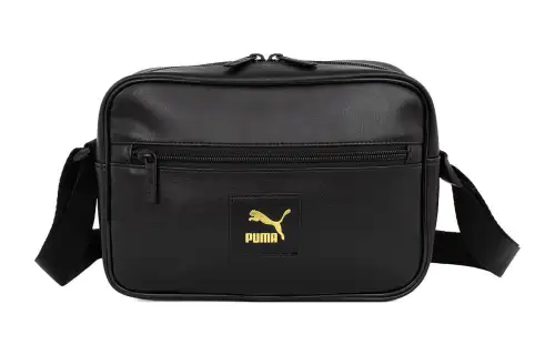 PUMA Artificial Leather Small Square Bag Shoulder Bag, Crossbody Bag Regular Unisex Black