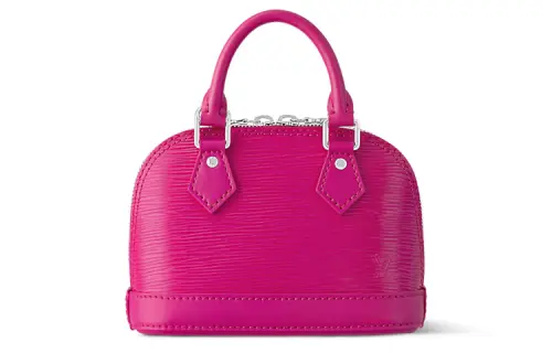 LOUIS VUITTON NANO ALMA Leather Shoulder Bag, Crossbody Bag, Handbag Extra Small Women's Fuchsia