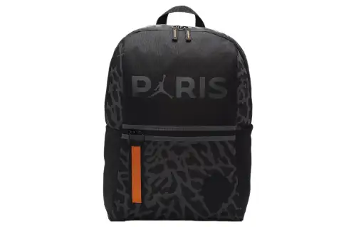 Jordan Top Zip Closure Polyester Essential Backpack Regular Men's Black