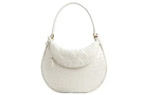 Bottega Veneta Soft Sheepskin Handbag, Shoulder Bag Large Women's White