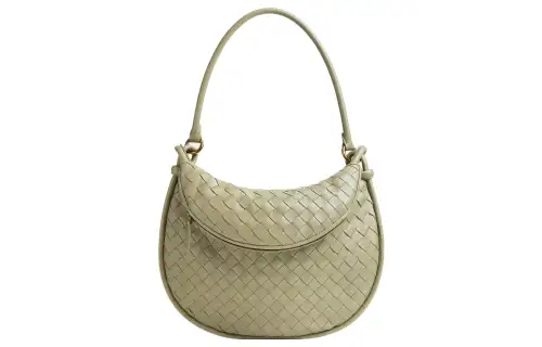 Bottega Veneta Sheepskin Handbag, Shoulder Bag Women's Travertine Green