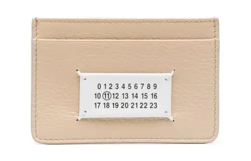 Maison Margiela Goatskin Vs Viscose Card Holder Regular Women's Beige