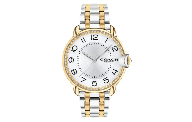 COACH ARDEN Wrist Watches Quartz Movement Steel Strap 36mm Silver Dial Women's Watch 30m Water Resistant