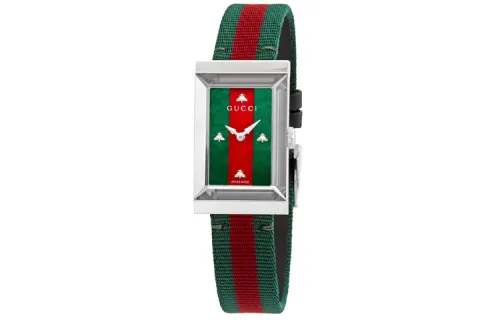 GUCCI Wrist Watches Quartz Movement Nylon Strap 34mm Green Dial Women's Watch ['50', 149262]m Waterproof