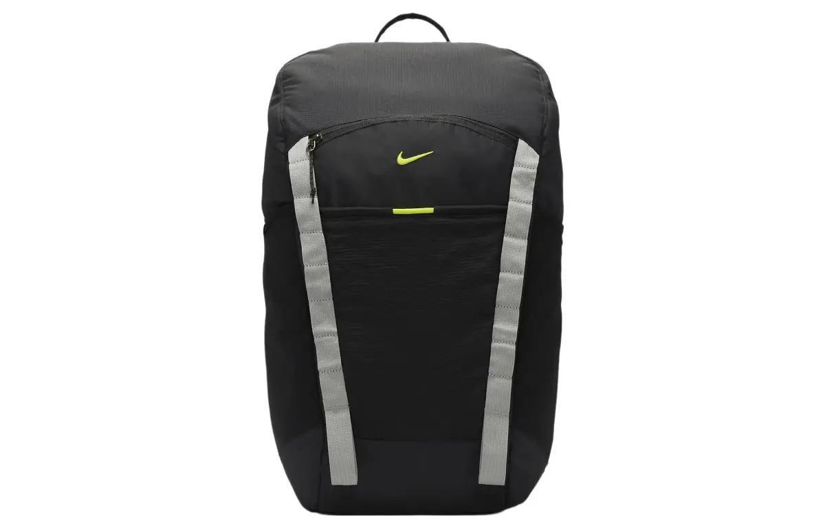 Nike Fabric Backpack Regular Men's Black & Micro Particle Gray & Atom Green