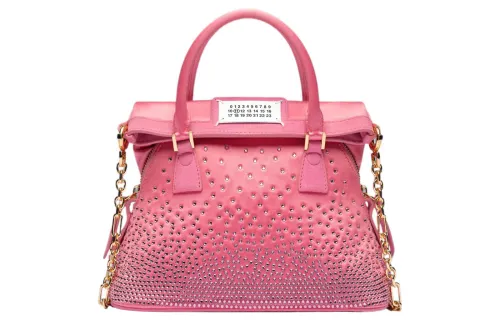 Maison Margiela 5AC Viscose Rayon With Silk Shoulder Bag, Crossbody Bag, Handbag Extra Mini Women's Pink