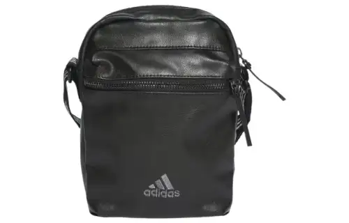 Adidas Polyurethane Synthetic Leather Shoulder Bag, Crossbody Bag Regular Unisex Black