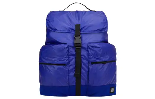 STONE ISLAND Cotton Backpack Unisex Ultramarine Blue