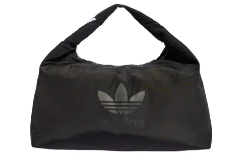 Adidas Originals Recycled Polyester Plain Weave Fabric Cloud Bag, Sports Bag, Handbag Regular Women's Black