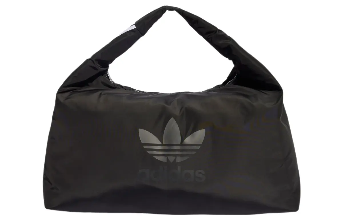Adidas Originals Recycled Polyester Plain Weave Fabric Cloud Bag, Sports Bag, Handbag Regular Women's Black