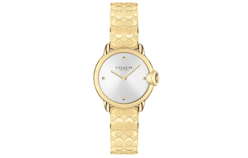 COACH Wrist Watches Quartz Movement Stainless Steel Strap 28mm Silver Dial Women's Watch Waterproof