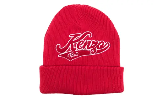 Kenzo logo-patch ribbed-knit beanie