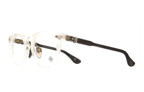 Chrome Hearts Plate And Metal Irregular Shape Eyeglass Frames Unisex Transparent