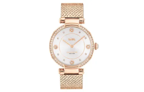 COACH Wrist Watches Quartz Movement Stainless Steel Strap 34mm White Dial Women's Watch