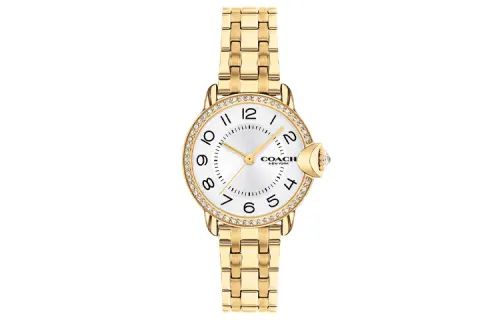 COACH Wrist Watches Quartz Movement Stainless Steel Strap 28mm White Dial Women's Watch 30m Water Resistant