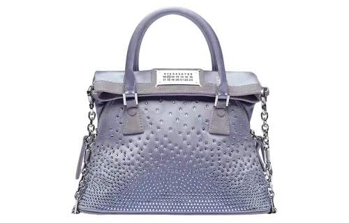Maison Margiela Viscose Rayon With Silk Shoulder Bag, Crossbody Bag, Handbag Extra Mini Women's Wisteria Purple