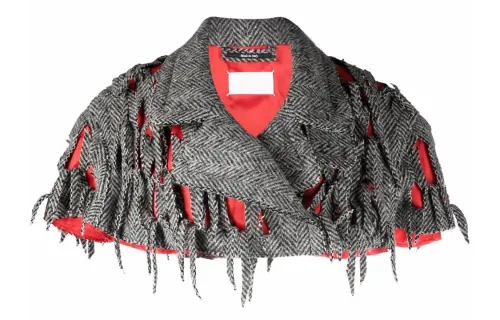 Maison Margiela Ripped Melange Knit Stole