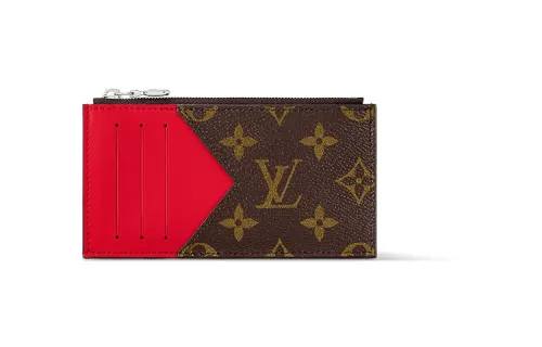LOUIS VUITTON Coin Card Holder Colormania Red