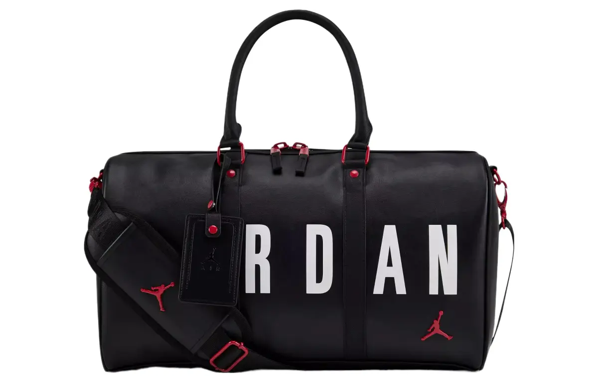 Jordan Synthetic Leather Luggage Bag, Handheld Bucket Bag, Fitness Handbag, Shoulder Bag Unisex
