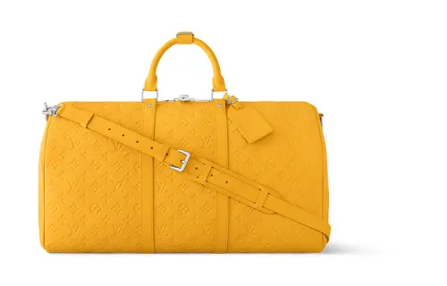 LOUIS VUITTON Keepall Bandouliere 50 Taurillon Colormania Jaune Mat