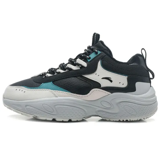 ANTA Life Collection Casual Shoes Men Low-Top Black/Light Gray/Misty Green