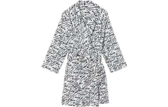 Victoria's Secret Sleep Robe Women's Black White