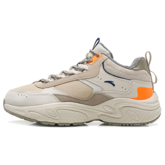 ANTA Life Collection Casual Shoes Men Low-Top Natural Wood Color/White Limestone/Dead Wood Color