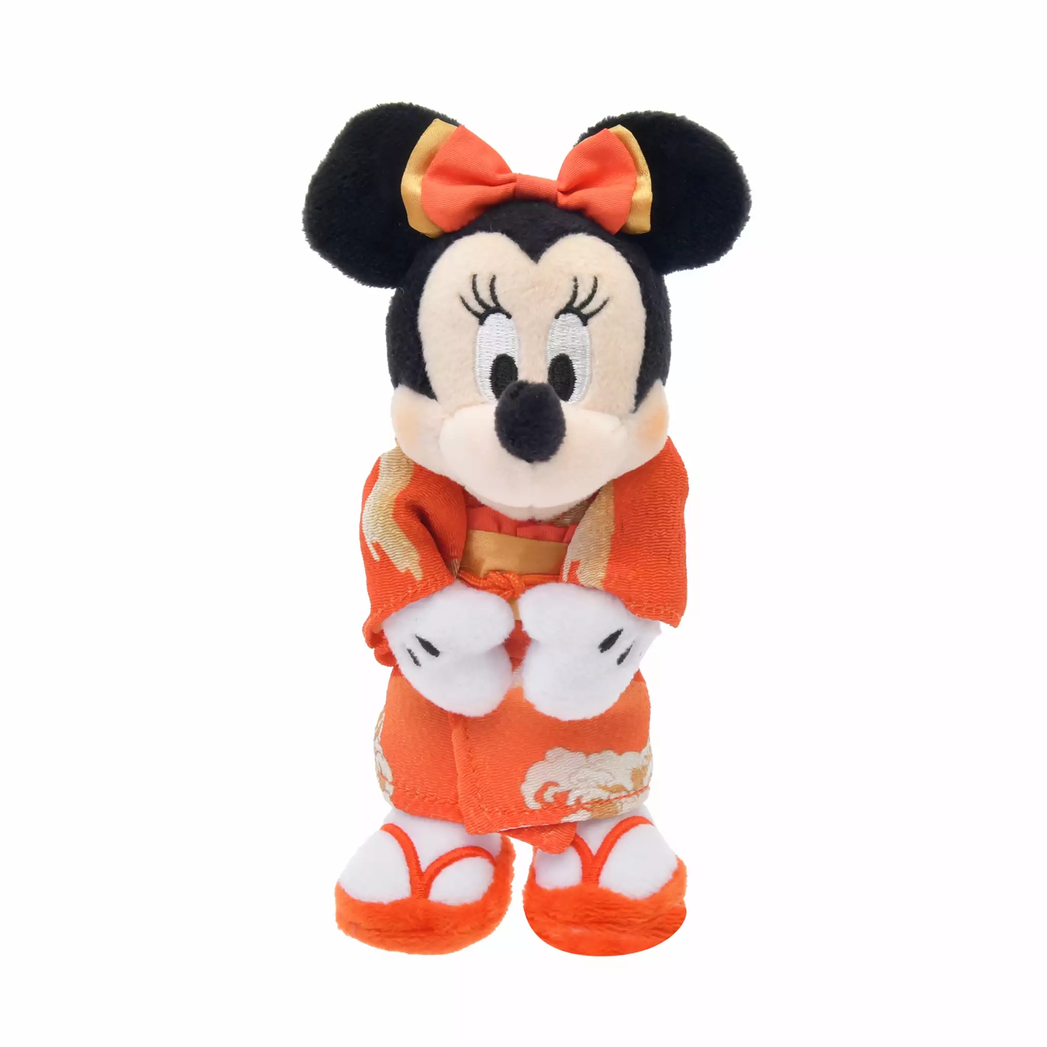 Disney Disney Minnie keychain kimono Japanese city specific companion doll plush pendant 17cm high