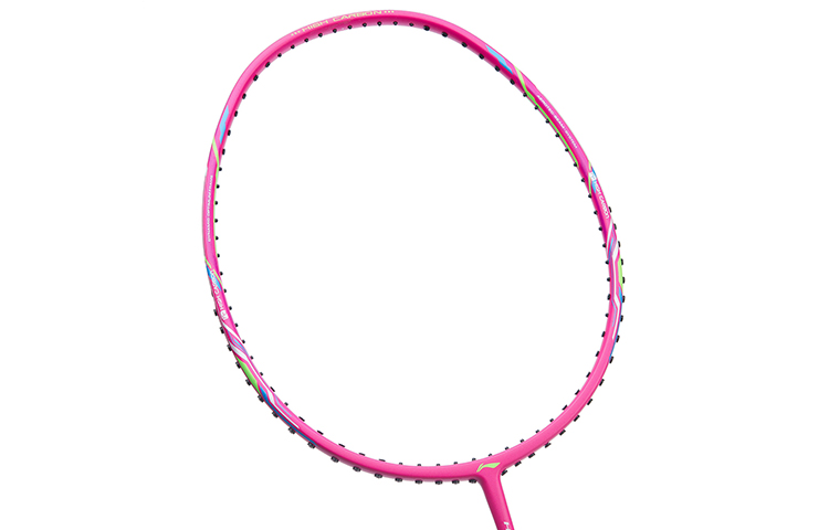 Li Ning HC1200 Full Carbon Badminton Rackets Control Type All around Defense Entry level 675MM 4UG6 Pink