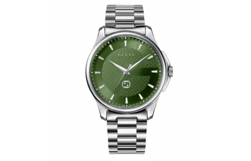 GUCCI G Wrist Watches Quartz Movement Stainless Steel Strap 40mm Green Dial Men's Watches