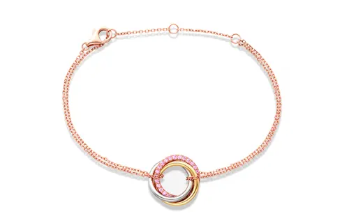 CARTIER Trinity Series 18K Gold Bracelets Unisex Multicolor