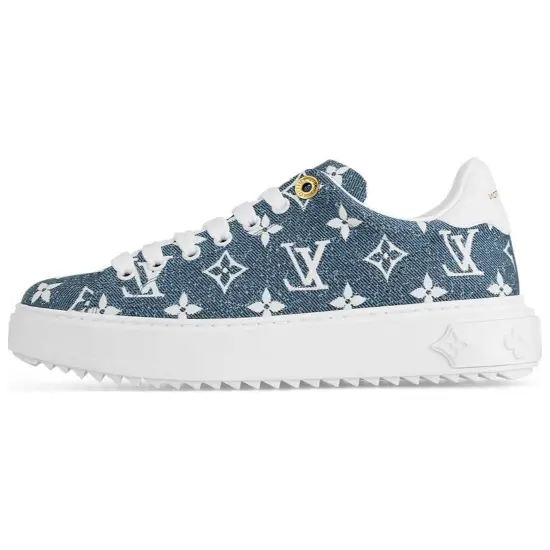 LOUIS VUITTON Time Out Skateboard Shoes Women's Low-Top Blue