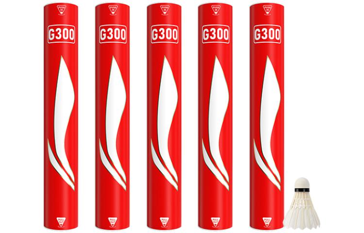Li Ning G300 Goose Feather Shuttlecock 12 Pack Goose Feather Everyday Shuttlecocks