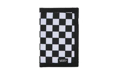 Vans Checkerboard Polyester Coin Purse Wallet Regular Men's Black White