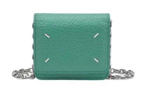 Maison Margiela Leather Shoulder Bag, Crossbody Bag, Wallet Mini Women's Green