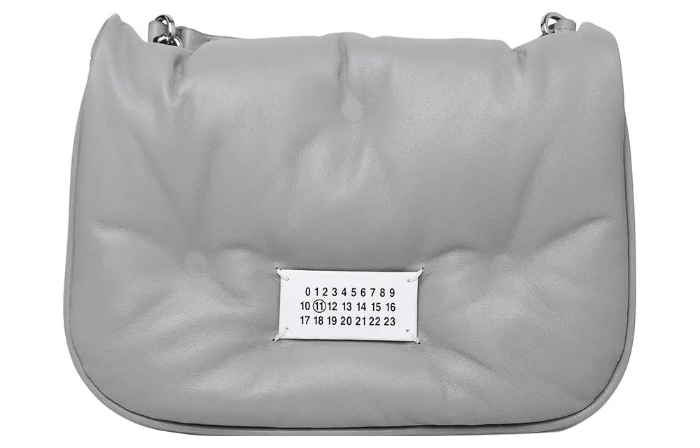 Maison Margiela Glam Slam Grain Nappa Leather Crossbody Bag, Shoulder Bag Women's Gray