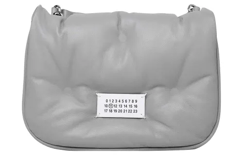 Maison Margiela Glam Slam Grain Nappa Leather Crossbody Bag, Shoulder Bag Women's Gray
