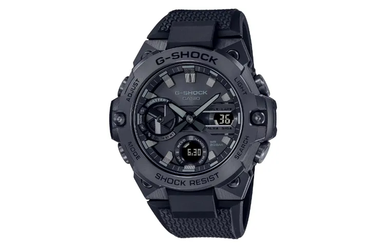 CASIO G STEEL Round Analog Digital Display Steel Heart Fourth Generation 200m Waterproof Quartz Movement Resin Strap