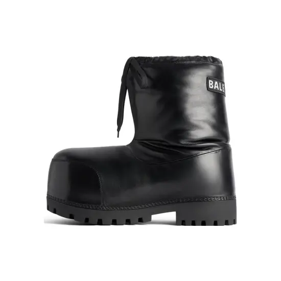 Balenciaga Logo-appliqué Padded Leather Boots
