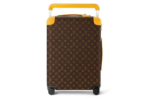LOUIS VUITTON Horizon Coated Canvas With Cow Leather Trim Suitcase Luggage 20 Inch Men's Brown & Yellow