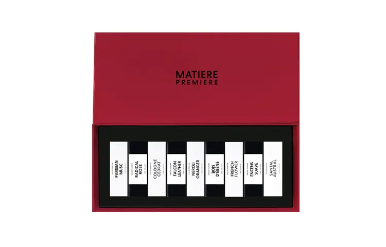 Mathiere Perfume Scent Set Sample Set nine-piece unbeaten rose + Parisian musk + ten-day sandalwood + warm incense + light orange + citron cologne + forest of tranquility + falcon leather + jade tuberose 1.5ml*9