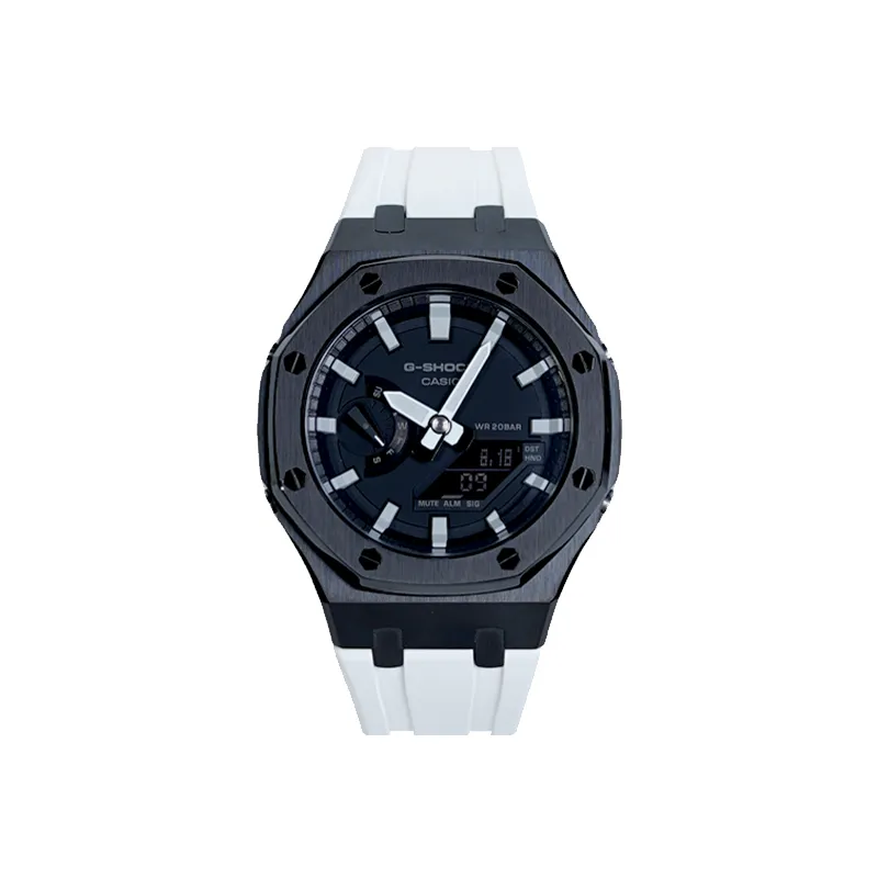 CASIO Custom Collection Quartz Movement Rubber Strap Watch Men's Watches Black Dial
