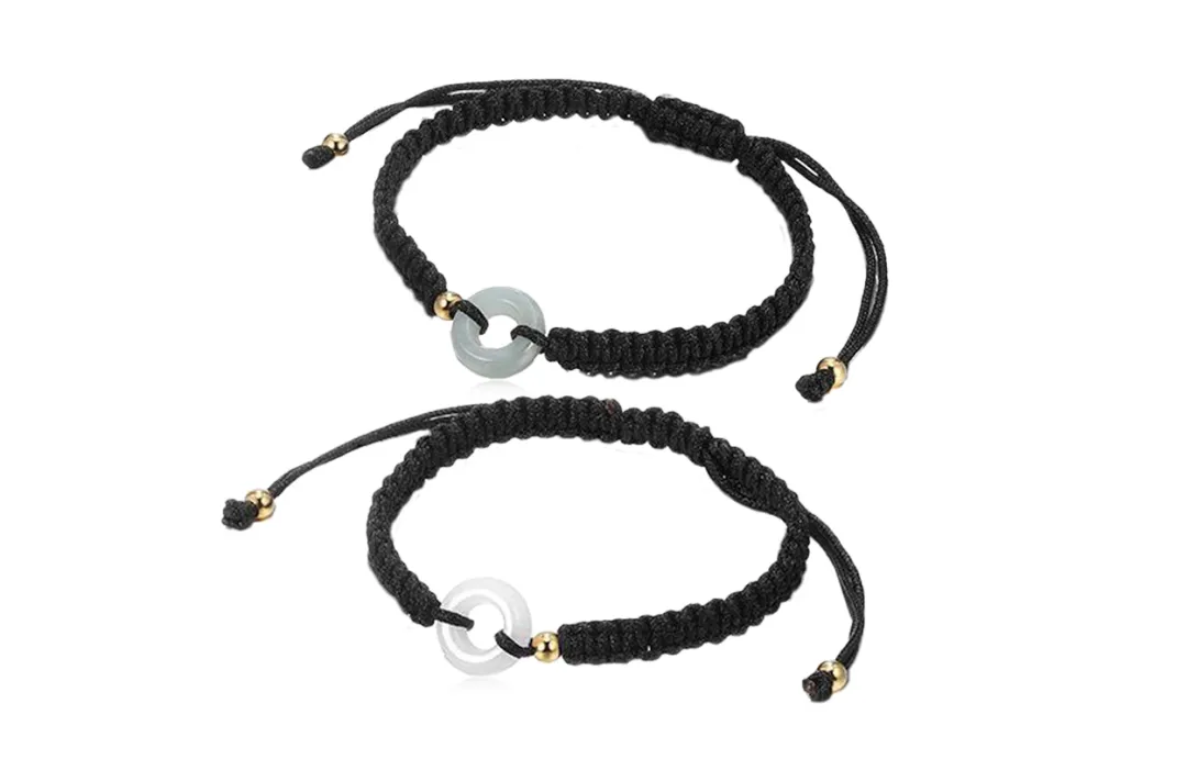COPI 925 Sterling Silver Rope Bracelets Unisex Black/Red