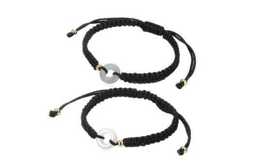 COPI 925 Sterling Silver Rope Bracelets Unisex Black/Red