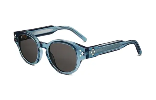 DIOR Acetate Irregular Shape Sunglasses Men's Blue