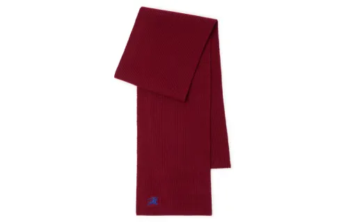 Burberry Cashmere Knit Scarves Unisex Rose Red