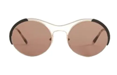 PRADA Metal Aviator Sunglasses Unisex Gold