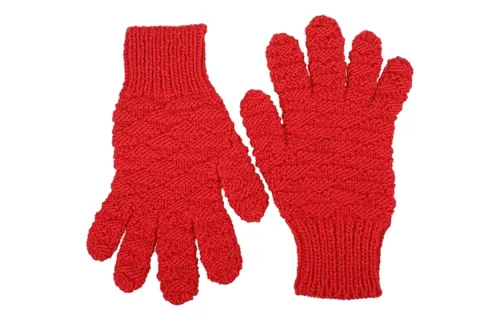 Bottega Veneta Knit Gloves Women's Red